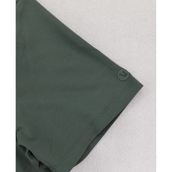 Vuori Feather Polo Shirt Mens Medium Green Solid Golf Performance Short Sleeve - Picture 3 of 8